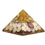 OrgoniteShop Gomti Chakra Orgonite Pyramid - Crystal Healing Reiki Feng Shui - Positive Energy for Home & Office - Peace, Meditation, Metaphysical, Spiritual Health, Wealth, Vastu Correction Gift