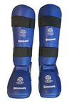 Be Win Kai Approved Goodwin Molded Karate Shin Guard (Blue, Large)