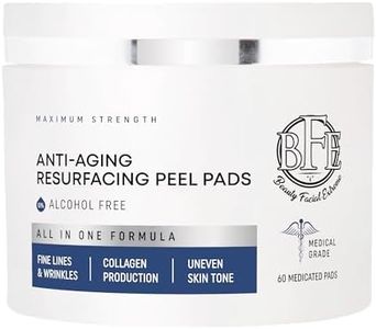 Anti Aging Daily Resurfacing Exfoliating Peel Pads Treatment- Contains Lactic, Salicylic, & Glycolic Acid for Face & Body. Repairs Fine Lines, Wrinkles, Dark Spots, Pores, Acne Scars & Uneven Skin Tone. Natural Skincare Glow.