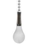 NewZC Light Pull Chain Extension with Ball Chain Connector 100 cm Length/Bathroom Light Pull Cord Weight Handle/Ceiling Fan Light Pull Chain/Blind Cord Pull Handle with Teardrop Frosted Glass Ball