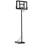 Soozier Portable Basketball Hoop, 5ft-10ft Height Adjustable Basketball System with Wheels & 45" Backboard for Youth Junior