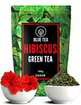 BLUE TEA - Hibiscus Green Tea - 100gm-100 Cups || Diwali Gifts || BOOST METABOLISM || Vit-C Rich - Anti-Oxidant Rich - Weight Management - Energy Booster - Herbal Tea - Vegan - Non-GMO | Premium Zipper Pack