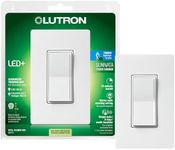 Lutron Sunnata Touch Dimmer Switch with Wallplate with LED+ Advanced Technology, for LED and Incandescent, 3 Way/Multi Location, STCL-153MW-WH, White