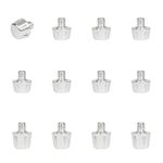 55 Sport X-Type Replacement Studs for adidas Football & Rugby Boots - 12 Pack - Medium (8/11mm) - Silver