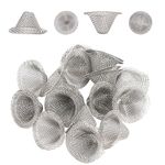 40 Pcs Stainless Steel Pipe Screens Filter,1/2 inch Pre-Cut Bowl Filter Screen Tapered Design Pipe Filters 0.5" Bowl Mesh Gauzes Reusable Mesh Bowl Screens.Adjustable Size