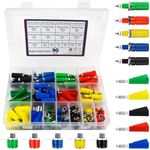 WMYCONGCONG 90 PCS 5 Colors 3 Types 4mm Banana Jack Socket Plug Binding Post Assortment Kit for Audio Speaker Amplifiers Testing Probes Post Jack Soldering