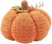 Mud Pie Crochet Lg Stuffed Pumpkins, Orange