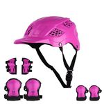 Koko Dragon Kids Skating & Cycling Helmet | Protective Gear for Boys & Girls (Pink, Medium 560 MM)