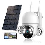 Xparkin Solar Security Cameras Wireless Outdoor, 4MP Home Security 2.4G WiFi Camera with PIR Motion Detection & Floodlight, IP66 Surveillance System for Garden Front/Back Yard - No Socket Needed