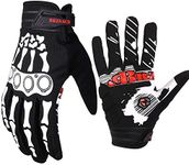 BRZSACR Unisex BMX MX ATV MTB Racing Mountain Bike Bicycle Cycling Off-Road/Dirt Bike Gloves Road Racing Motorcycle Motocross Sports Gloves Touch Recognition Full Finger Glove (Black, L)