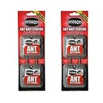 2 x Nippon Ant Bait Station Twin Pack-Ant Traps used for both Indoors & Outdoors, Destroys Ants and their Nests, Strongest Ant Control System - No Mess Clean and Easy to Use.