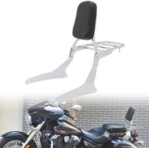 Motaux Passenger Sissy Bar with Luggage Rack Backrest for Yamaha V Star 1300 XVS1300 XVS1300A XVS950 Midnight Star 2007-2015, Chrome