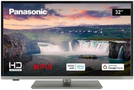 Panasonic TX-32MS350E, 32-Zoll HD LED Smart TV, High Dynamic Range (HDR), Google Assistant & Amazon Alexa, USB Media Player, Hotelmodus, optionale Wandhalterung, INOX Silber