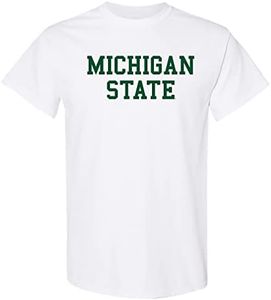 UGP Campus Apparel AS01 Michigan State Spartans Basic Block T Shirt Medium - White