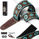 Guitar Strap, Double Cowhide Leathe
