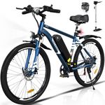 HITWAY Electric Bike E Mountain Bike, 26 * 2.1/4.0 Electric Bicycle Commute E-bike with 36V12Ah/48V15Ah Removable Battery, 7 Speed, range 35-90km