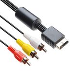 TENINYU Audio Video RCA Cable - Game Console Composite Accessories Connection AV Cable for PS1 PS2 PS3, 6FT