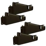 DC Cargo E Track Fixed Shelf Brackets (Pack of 4)| DIY Zinc-Plated Accessories for Shelves in Enclosed Trailer, Truck, Warehouse, Garage