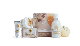 The Body Shop Soothing Almond Milk & Honey Pampering Essentials Body Yogurt Soap hand cream shower gel Gift SET