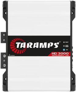 Taramps HD 3000 1 Ohm 1 Channel 3000 Watts RMS MAX, Full Range Car Audio, Monoblock, LED Monitor Indicator, Class D Amplifier, Crossover, White 3k amp