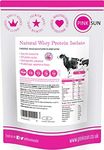 PINK SUN Whey Protein Isolate Powder Unflavoured 1kg (92% Protein) Soy Free Grass Fed Gluten Free No Additives Vegetarian Undenatured Non GM Unsweetened Natural Whey UK 1000g