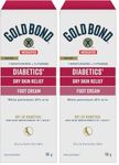 Gold Bond Medicated Diabetics' Dry Skin Relief Foot Cream, 96g Tube, Foot Cream for Dry Cracked Feet With 30% White Petrolatum, Vitamins A and E for Fast, Long-Lasting Dry Feet and Heels Relief