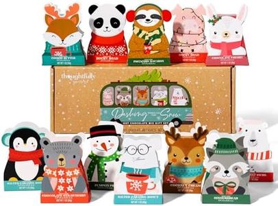 Thoughtfully Gourmet, Hot Chocolate Gift Set in Holiday Character Packaging, Flavors Include Rocky Road, Cookies Butter, Pumpkin Pie & More, Set of 12