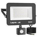 Lepro Security Lights Outdoor Motion Sensor, 50W PIR Sensor Security Light, 4200 Lumens Super Bright, Ultra Thin, Water-Resistant Flood Light for Garden, Patio, Backyard, Rooftop and More