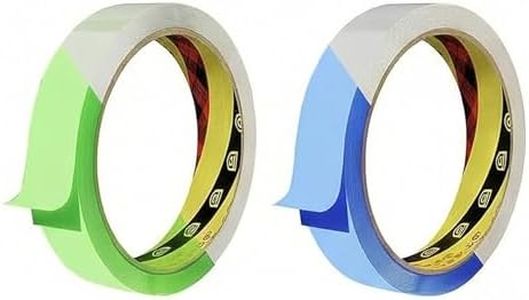 Glow in The Dark Tape (2 Pack) - 10 Metres Total (Green & Blue) - Waterproof Luminous Safety Sticker for Stairs, Emergency Exits & Stage Marking - Self Adhesive Photoluminescent Strip 20mm