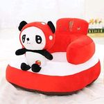 MIL Furnishings Baby Support Sitting Sofa Cushion Chair for Kids Infants Toddlers 0-4 yrs (Soft Toy, Red Bear)