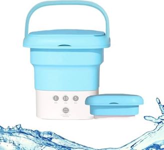 Mf ArtShop Mini Lavatrice Pieghevole Portatile Con Centrifuca 8L, Lavatrice Con Tubo di Scarico ad Alta Velocità per Biancheria Intima, da Viaggio, Campeggio, Dormitori, Università