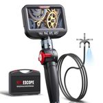 Ralcam Two-Way Articulating Borescope Inspection Camera, 0.33in Endoscope Camera with Light 4.3inch HD Flexible Scope Snake for Engine Automotive Wall Mechanics