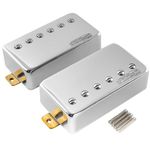 Wilkinson Vintage Alnico 5 PAF Style Humbucker Pickups Set for Epiphone USA Les Paul Style SG Electric Guitar, Chrome