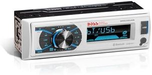 Boss Audio Systems MR632UAB Marine Receiver – Weatherproof, Bluetooth Audio and Hands-Free Calling, USB, MP3, AM/FM, Aux-in, No CD Player, RGB Multi-Color Illumination, Detachable Front Panel, white