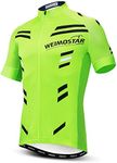 JPOJPO Cycling Jersey Men Short Sleeve Bike Shirt with Pockets Bicycle Clothing XXL Green