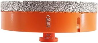 Dry Diamond Core Drill Bits,BGTEC 1pc 6" 150mm Diamond Hole Saw with 5/8-11 Thread for Porcelain Tile,Ceramic Granite Marble Stone Masonry Brick