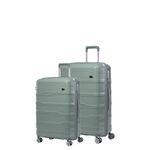 Maleta Desire Set of 2 | Check-in Medium + Check-in Large | Trolley Bags for Travel | Hardside Luggage, TSA Lock | Luggage Bags for Travel | Suitcase (Set of 2(Medium-Large), Mint Green)