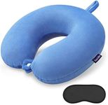 Gosider Neck Pillows for Travel Comfortable Travel Pillow Memory Foam U Shape Support Neck and Head Portable Neck Pillow Suitable for Airplane, Trains, Car Travelings, Sky Blue