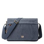 Troop London TRP0241 Classic Canvas Messenger Bag Blue