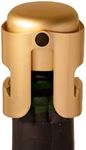 Gold Champagne Stopper, Designed in France, Bottle Sealer for Cava, Prosecco, Sparkling Wine, Fizz Saver, Passed 13 lbs Pressure Test (1, Gold/Black-Clip)