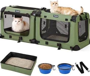 Petprsco Extra Large Cat Carrier for 2 Cats, Fits for Multi‑Cat Car Travel