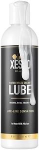 XESSO Water-Based Creamy Lube, Unscented 8.3 Fl Oz, Thick White Gel-Like Slippery Glide, Hypoallergenic for Women, Men & Couples. Made in US & Discreet Package. Package May Vary