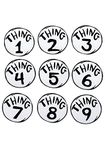 Dr. Seuss Thing 1-9 T-Shirt Iron On Printed Patch Costume Set for Kids and Adults Standard