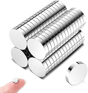 Relota 60 Piezas Imanes Neodimio Pequeños Potentes 2kg Fuerza 10 x 2 mm, Redondo Imán Potente con Caja de Almacenamiento para Refrigerador, Ciencia, Manualidades, Pizarra Magnética, Artesanías