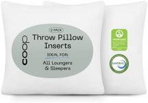 Coop Home Goods Throw Pillows (Pack of 2 White), 12x20 Pillow Insert, Indoor & Outdoor Pillows, Adjustable Couch Pillows & Decorative Pillows for Bed, Adjustable Pillow Insert with Memory Foam Fill