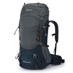 MOUNTAINTOP 55L Hiking Internal Frame Backpack Backpacking for Men with Rain Cover