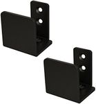 JUBEST Matte Black Floor Guide Wall Mount Sliding Barn Door Hardware Up to 1-3/4"W 1-7/8"H Set of 2