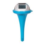 GAME 14030-BB Solar Digital Pool and Spa Thermometer Floating, Solar Powered and Wireless No Batteries Needed, Fahrenheit and Celsius, Double-Sided Display, Large Easy to Read LCD Screen