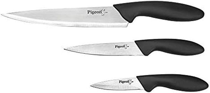 Pigeon by Stovekraft Stainless Steel Kitchen Knives Set, 3-Pieces, Multicolor