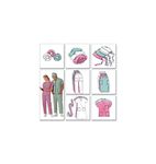 Butterick Patterns B4946 Unisex Uniforms (Dress, Belt, Top, Skirt, Pants, Hat & Ponytail Holder, Size XSM (XS-S-M)